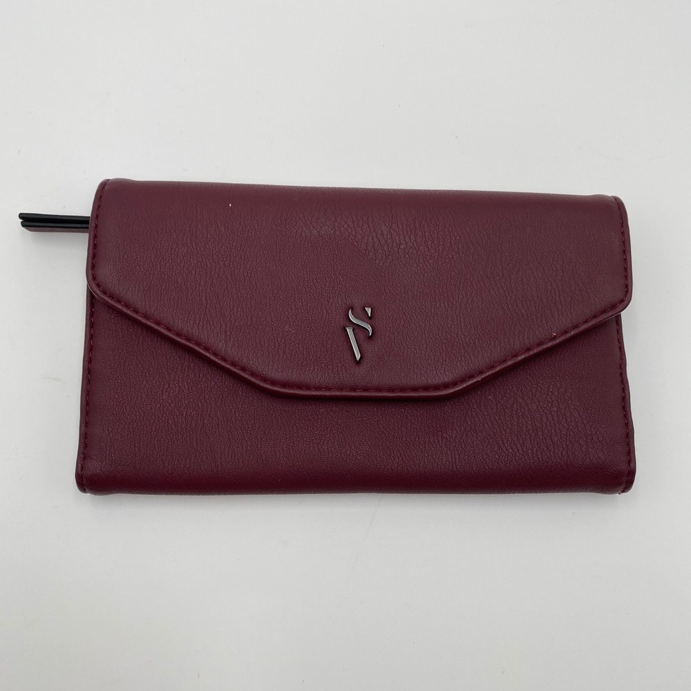 Simply Vera Vera‎ Wang Burgundy Faux Leather Tri Fold Wallet